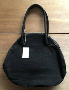  unused tag attaching martau. maru toSHELL BAG shell bag S size black Vintage French linen bag 