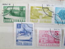ルーマニア切手　1968年　輸送と通信シリーズ　　5B～5L: ディーゼル機関車、自動車、旅客機、汽船、ヘリコプターなど　15種　 押印有り　_画像6
