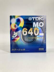 MO disk TDK MO 640MB REWRITABLE color shell 5 sheets entering MO-R640X5PMA unopened * unused goods 