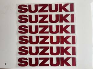 スズキ　タンク　エンブレム　GSX1100S　刀　ファイナルエディション　クロームレッド　６枚セット　送料込みです。