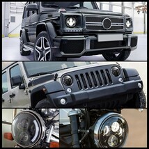 ジムニー ハマートヨタ 2個 JK TJ 7インチ LED ラングラー JEEP 12V/24V兼用 ヘッドライト ハイ.ロー. デイライト.ウインカー_画像7