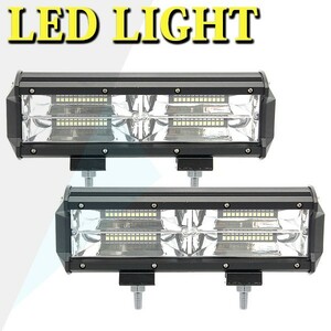 9C-144W LEDワークライト 作業灯 投光器 前照灯 トラック ジムニー 2個 12V/24V 14400LM _ホワイト_6500K_ 144W 9インチ