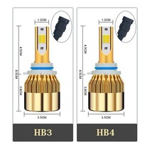 LEDライト 9600LM 取付簡単 H1/H3/H7/H8/H11/H16JP/HB3/HB4 3000K.イエロー/6000K.ホワイト COBチップ 2個/1セット C6S 2色変更_画像10