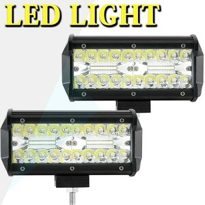 LEDワークライト 投光器 前照灯 SM120W 照明 24000LM トラック フォグランプ ジムニー ランクル 7インチ 2個 12V~24V兼用 240W 作業灯