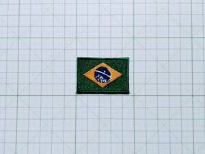 ■ ブラジル 国旗 ワッペン 小 南米 サッカー フットボール ■ アイロン接着OK