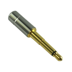 ★ミニプラグ フォーンプラグ フォンコネクタ 3.5mm 2極 ハンダ式 自作用 金メッキ E シルバー【送料無料】