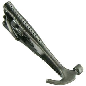 * necktie pin Uni -k Hammer gold hammer tool dark silver [ free shipping ]*