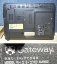 小型 ノートパソコン　Gateway KAV60　Windows10 pro 32bit／現状動作品_画像7