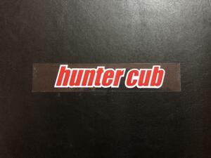 新品 hunter cub ステッカー 白赤 120X25 小文字斜め 送料込 リトルカブ スーパーカブ プレスカブ クロスカブ ハンターカブ C50 HA02