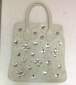  SunaUna white rhinestone bag just a little with defect 