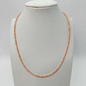 [ new goods ].. necklace / coral / san ./ coral simple one ream necklace * chain *3 month birthstone 