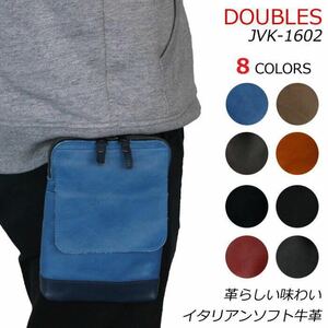 【送料無料】【ベルトポーチ メンズ 革】DOUBLES(ダブルス) 2WAYチョークバッグ JVK 1602 ベルトポーチ 革 ベルトポーチ キャメル ☆