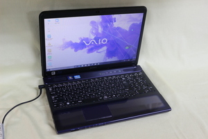 中古ノートパソコン SONY VAIO VPCCB39FJ Windows10 COREi5 4GB 750GB 15.5inchワイド HD テンキー付 blu-ray・カメラ内蔵 OS有 代引き可