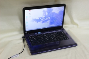 中古ノートパソコン SONY VAIO VPCCA4AJ Windows10 COREi7 4GB 320GB 14.0inchワイド Bluetooth・カメラ内蔵 OS有 代引き可