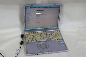 ジャンク品ノートパソコン Panasonic Let's note CF-W7 Core2Duo メモリ1GB HDD無 12.1inchワイド 起動確認済 代引き可