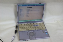 ジャンク品ノートパソコン Panasonic Let's note CF-W7 Core2Duo メモリ1GB HDD無 12.1inchワイド 起動確認済 代引き可_画像1