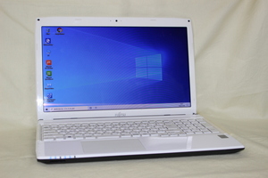 現状品ノートパソコン 富士通 LIFEBOOK AH42/M Windows10 Pentium 4GB 750GB 15.6inchワイド HD テンキー付 Bluetooth内蔵 OS有 代引き可