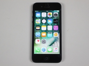 ジャンク Apple iPhone5 au 16G ブラック アップル A1429 動作確認済