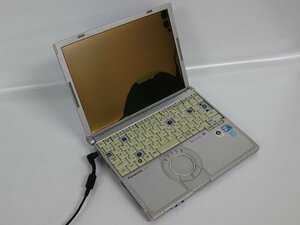 ジャンク品 ノートパソコン Panasonic Let's note CF-T8 CF-T8GC1DAS Core ② Duo メモリ2GB HDD無し 12.1インチ 起動確認済