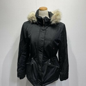 【人気】ZARA/ザラ　Trafaluc outerwear　レディースＳサイズ　ユニセックス　黒／ブラック　ファー付き　上質　コート　アウター　K2320