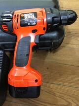 電動工具 BLACK&DECKER 工具　CD1202 ドライバードリル　10mm 12v ケース　DIY パーツ　ブラックアンドデッカー_画像3