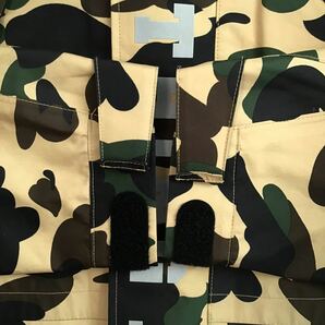 GORE TEX スノボジャケット Mサイズ a bathing ape BAPE snowboard jacket エイプ ベイプ アベイシングエイプ 迷彩 1st camo yellow rp3215の画像6