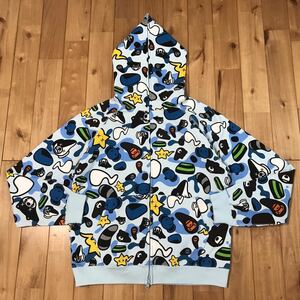 ★美品★ KAWS × BAPE animal kingdom パーカー Sサイズ a bathing ape full zip hoodie カウズ エイプ ベイプ マイロ milo nigo d098