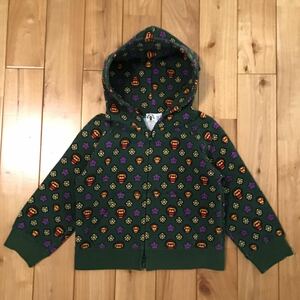 KAWS × BAPE milo monogram パーカー KIDS 100サイズ カウズ a bathing ape zip hoodie エイプ ベイプ アベイシングエイプ キッズ マイロ