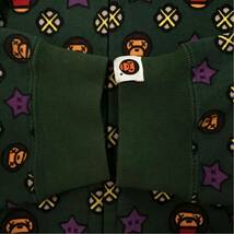 KAWS × BAPE milo monogram パーカー KIDS 100サイズ カウズ a bathing ape zip hoodie エイプ ベイプ アベイシングエイプ キッズ マイロ_画像4