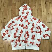 Fire camo パーカー Mサイズ a bathing ape bape full zip hoodie エイプ ベイプ アベイシングエイプ 迷彩 NIGO flame ファイヤーカモ t02_画像1