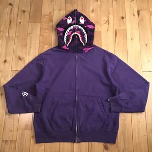 2007年 Purple camo シャーク パーカー Mサイズ shark full zip hoodie a bathing ape BAPE エイプ ベイプ アベイシングエイプ NIGO wxt63