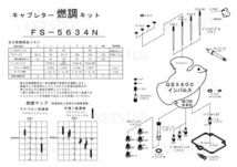 ■ FS-5634N　GSX400　インパルス GK79A　後期型　キャブレター リペアキット　キースター　燃調キット４_画像3