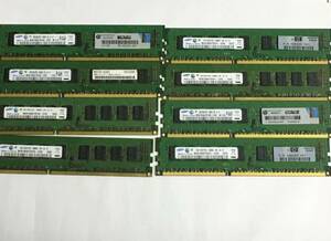 【中古パーツ】　サーバーメモリー　SAMAUNG　2GB2R*8 PC3-10600E-09-10-E1　2GBx8枚　計16GB　　■Z009