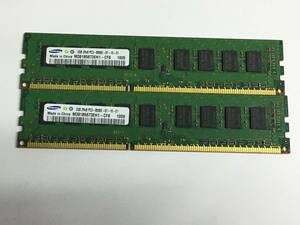 【中古パーツ】　サーバーメモリー　SAMAUNG　2GB 2R*8 PC3-8500E-07-10-E1　2GBx2枚　計4GB　■Z024