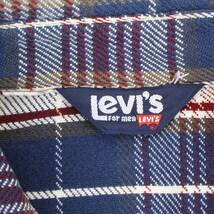 (09166)70s Levis for menリーバイス ワークシャツ ネルシャツ チェックシャツMほど (70年代オリジナル長袖ヴィンテージUSA？アメリカ製？)_画像4