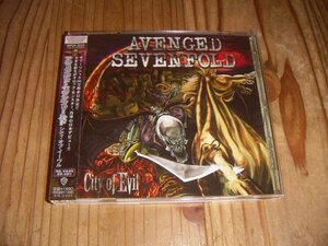 ●即決！CD：AVENGED SEVENFOLD CITY OF EVIL シティ・オブ・イーヴル アヴェンジド・セヴンフォールド：帯付：ステッカー付き