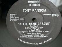 Tony Ransom In The Name Of Love 1990年 ガラージハウス_画像5