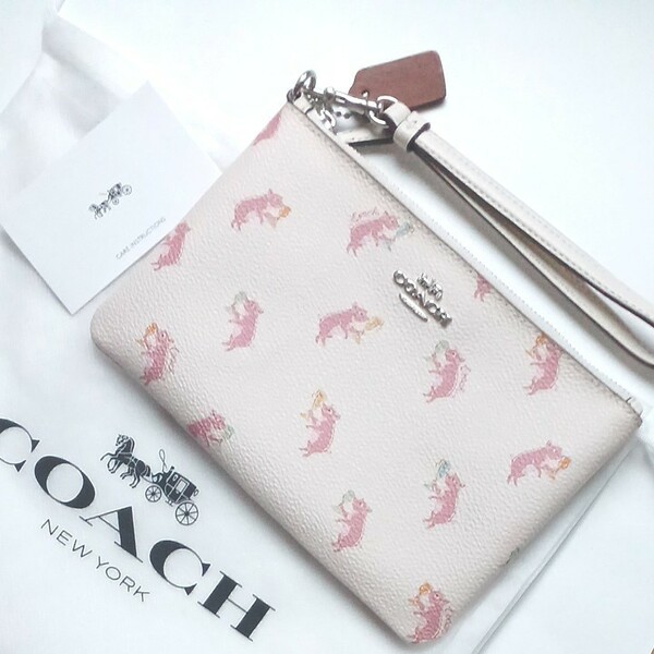 新品 COACH　コーチ　リストレット　ポーチ　パーティピッグ　希少