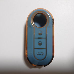 フィアット500(Fiat500)用 キーケース 本体色:グレー