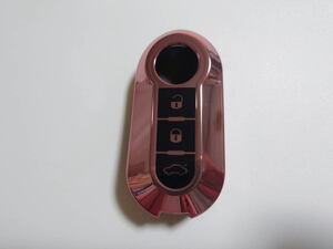 フィアット500(Fiat500)用 鏡面塗装タイプ キーケース 本体色：ピンク
