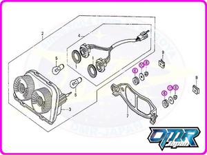 【新品】 ナット＆カラー＆ナット (テールランプ) NSR250R MC21 MC28