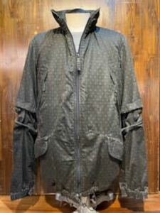 K557 men's blouson CABANE de ZUCCA Zucca beige total pattern piece .. jacket Zip up / approximately L (8)
