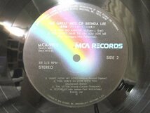 LP レコード 2枚組 BRENDA LEE ブレンダ リー THE GREAT HITS ザ グレート ヒッツ 【 E+ 】 D507N_画像8