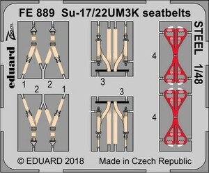 エデュアルド ズーム1/48FE889 Su-17/22UM3K seatbelts