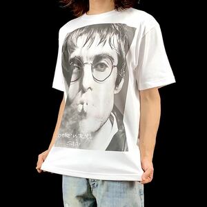 新品 ビッグ プリント oasis オアシス リアム タバコ 煙草 スモーク Tシャツ S M L XL ビッグ オーバーサイズ XXL~5XL ロンT パーカー 対応