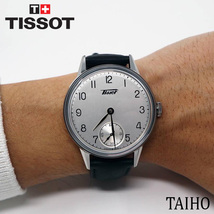 新品 Tissot ティソ 正規品 腕時計 HERITAGE ヘリテージ レザーストラップ サファイアクリスタル シンプル ブラック メンズ T1194051603700_画像3