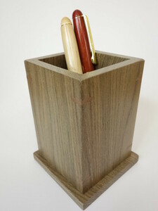  Hokkaido handmade small articles . wood pcs attaching A penholder wooden pen stand .. length furniture shop. worker . made 