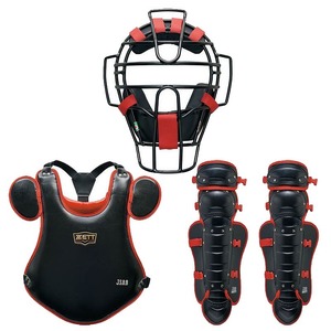 *ZETT Z boy for Junior softball type catcher protector 3 point set BLM/BLP/BLL-7010C 1964 mask / protector / leg-guards complete set set 