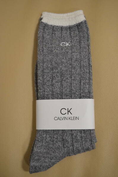 新品　未使用　タグ付き　男性　CALVIN KLEIN　カルバンクライン　毛混ソックス 　　日本製　 送料無料