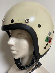 AGV VELENZA 60s ビンテージヘルメット Sシェル Wストラップ 吊り天井 Made in Italy Buco BELL MCHAL パン ショベル ナックル アイアン